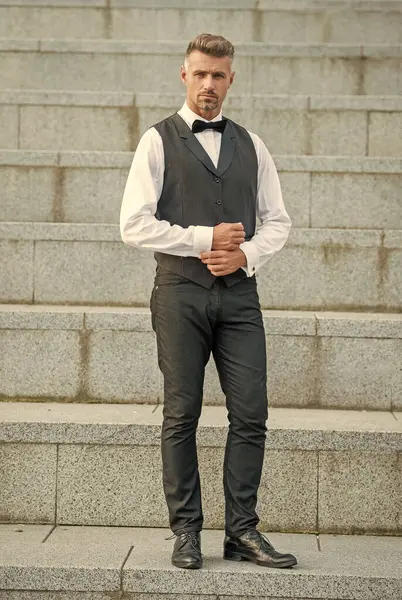 Hoary Man Formalwear Formal Fashion Man Elegant Man Wearing Formal — Photo