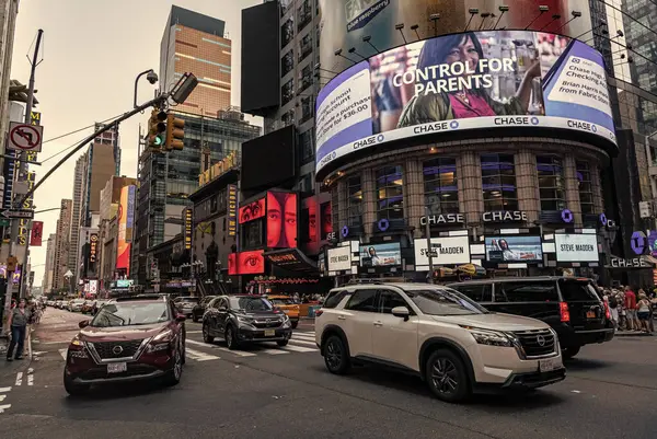 stock image New York City, USA - July 09, 2023: Times Square of midtown manhattan in new york downtown. ny city street with billboard. broadway street of nyc. Urban spectacle.