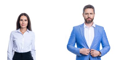 İş ortağı beyazla izole edilmiş. Takım elbiseli iki iş adamı. İş ekibi çalışması ve işbirliği. Ortaklık kavramı. Ortak takımı. Başarılı ortaklık. İş ekibi başarısı. kayda değer başarı.