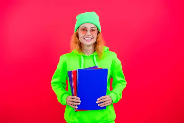 School Education Students Life Young Woman Back School Knowledge Day Stock Photo