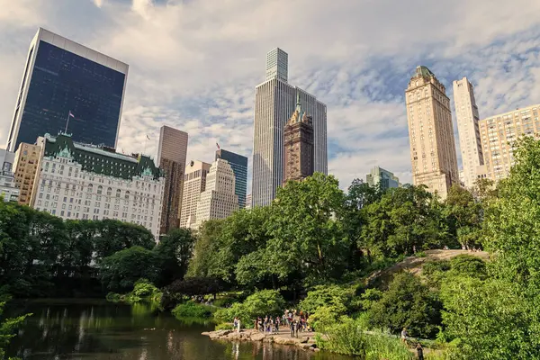 Stany Zjednoczone Nowy Jork Wieżowiec Wokół Central Parku Miejski Krajobraz — Zdjęcie stockowe