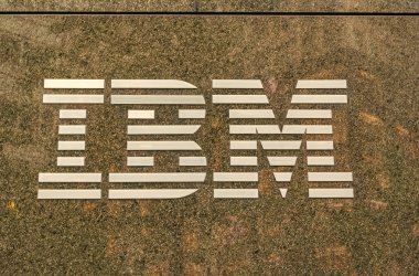 New York, ABD - 9 Temmuz 2023: Teknoloji şirketi International Business Machine logosu.