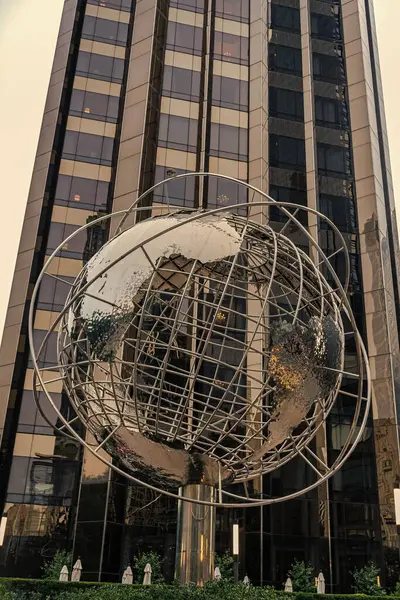 stock image New York City, USA - August 04, 2023: Globe Sculpture at Columbus Circle.