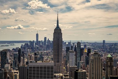 Manhattan 'da gökdelen mimarisi olan şehir merkezi New York..