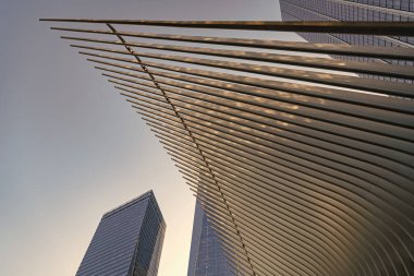 New York, ABD - 12 Mayıs 2023: Manhattan Dünya Ticaret Merkezi Binası.