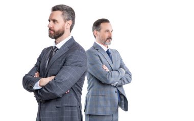 İş arkadaşım beyazları soyutladı. İki işadamı birlikte çalışırlar. Başarılı iş adamı meslektaşım. Meslektaşlar arasındaki iş ilişkileri. Takım elbiseli iş adamı. Boşluğu kopyala.