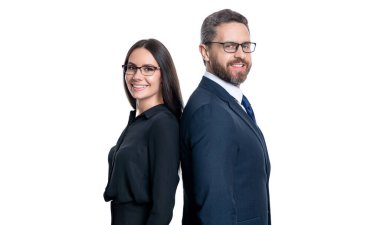 İş ekibi çalışması ve işbirliği. Ortaklık kavramı. Ortak takımı. Başarılı ortaklık. İş ekibi başarısı. İş ortağı beyazla izole edilmiş. Takım elbiseli iş adamları. danışmanlık işi.