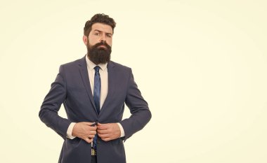 Ciddi profesyonel iş adamı. İş adamı. Resmi iş elbisesi stüdyosu..