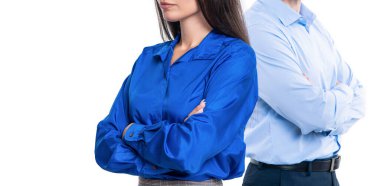 İşletme lideri beyazları soyutladı. Ofiste iki meslektaşım var. İş arkadaşı olan iş adamları. İş liderliği ve başarı. Lider, liderliği temsil ediyor. Başarılı iş adamları..