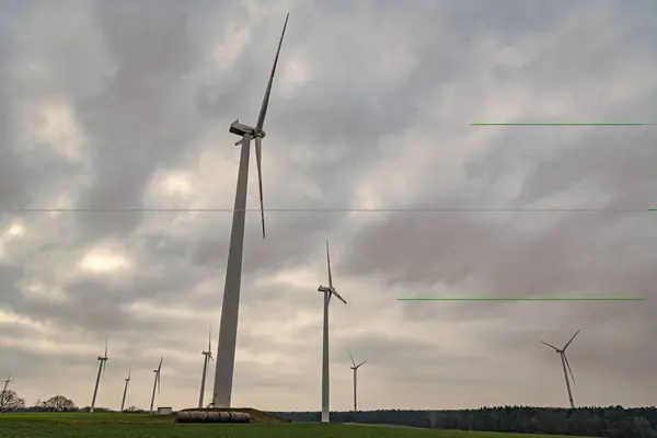 stock image windmill view. wind turbine generator for electricity. Green energy. generate electricity. windmill turbines generating green energy. Windmills for power production. Windmill farm. wind turbines.