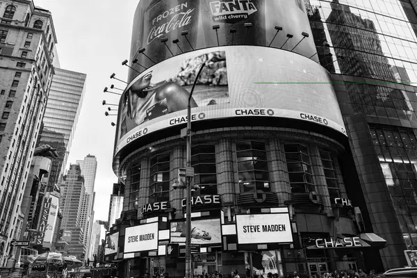 stock image New York City, USA - July 09, 2023: Times Square of midtown manhattan in new york downtown. ny city street with billboard. broadway street of nyc. Vibrant Times Square rhythm.