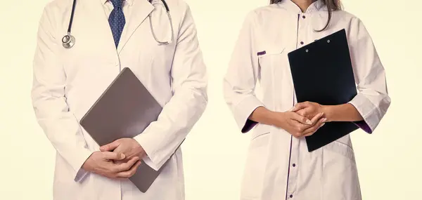 stock image doctor and nurse medical worker in hospital provide medicine and healthcare, cropped view.