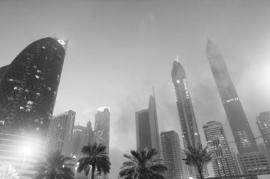 Dubai, United Arab Emirates - December 23, 2017: skyscraper architecture building skyline in uae.