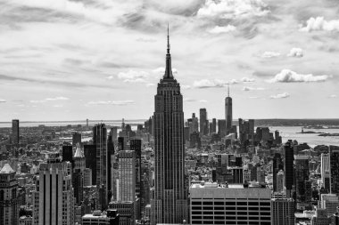 Metropolitan şehir manzarası. New York şehir merkezinde. Manhattan hava manzarası. New York şehri. New York 'un gökdelen binası. Kentsel mimari. Manhattan şehir merkezi lüks manzarası.