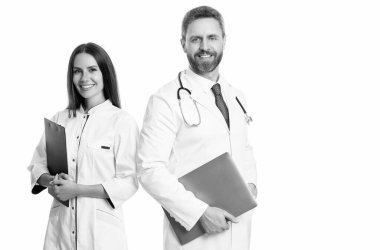 Doktor kontrolünden sonra reçeteli ilaç. Reçeteli sağlık sigortası. Tıbbi servis. Doktor, hastaya reçete yazma dosyasını tutun. Tıbbi kayıt teşhisi. Boşluk afişini kopyala.