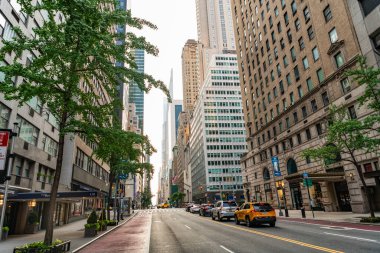 New York City, USA - July 09, 2023: Lexington avenue. Midtown Manhattan. New York city. Lexington avenue with building of NYC street road. NY city architecture. Street of NY city. New York downtown. clipart