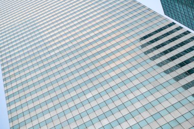 Mimarlık geçmişi. Cam bina penceresi. Mimari detay. Detaylı mimari geçmişi. Modern iş bürosu. İş binası. Dış mimari inşa ediliyor.