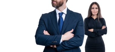 İş başarısı beyazda izole edildi. Başarılı bir ortaklık. İş ekibi başarısı. İş adamlarının başarısı için reklam. Finansal açıdan başarılı bir anlaşma. Takım elbiseli iş adamları. Boşluk afişini kopyala.