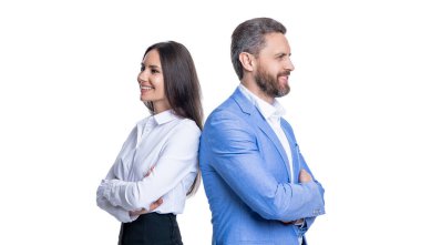 Resmi giyimli iş adamları. İş arkadaşım beyazları soyutladı. İki iş adamı birlikte çalışırlar. Başarılı iş arkadaşı. Meslektaşlar arasındaki iş ilişkileri.