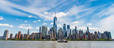 New York şehir mimarisi. New York şehri metropolü. ABD 'de New York' ta. New York sokaklarında. Aşağı Manhattan silueti. New Jersey 'den New York. Manhattan şehir merkezi..