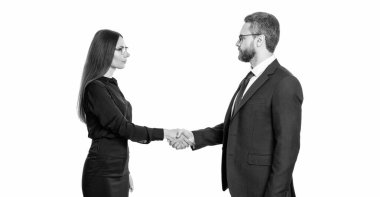 İşbirliği başarısı. İş adamları başarılı bir iş anlaşmasından sonra el sıkışıyor. İş birliği ve ortaklık. İş ortaklığı beyazlar üzerinde izole edildi. Başarılı bir işbirliği..