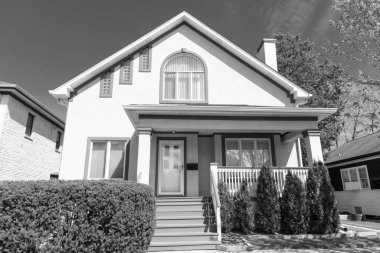 Mahalle sakinleri. Rahat bir mahalle. Banliyö ev mimarisi. Mimarlık konsepti. Mahalledeki bir mülk. Banliyö tasarımı. İkamet mimarisi. konut.