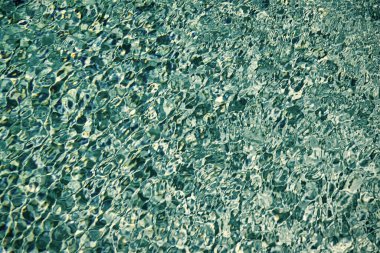 Yazın dalgalı suyun turkuaz renk arkaplanı.