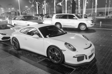 Dubai, Birleşik Arap Emirlikleri - 23 Aralık 2017: 2014 Porsche 911 GT3.