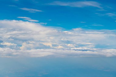 Beautiful view of blue sky with clouds. Partly cloudy. Background cloud summer. Cloud summer. Sky cloud clear with sunset. Natural sky cinematic sky with clouds background. clipart