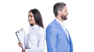 Ofiste toplantı yaparken iş adamları birlikte. İş projesinde çalışan iş adamları. Yeni bir iş projesinde işbirliği yapıyorum. Beyazlar üzerinde izole iş adamları. sağlam liderlik.
