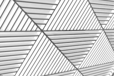 Mimari yapı geometrik şekillerinin soyut desenli arka planına sahip geometrik mimari.