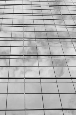 Mimarinin arka planı. Mimarinin dış arkaplanı. Dış mimari inşaatı. Mimarlık geçmişi. Mimari bina geçmişi. Cam duvarın mimari dış cephesi.