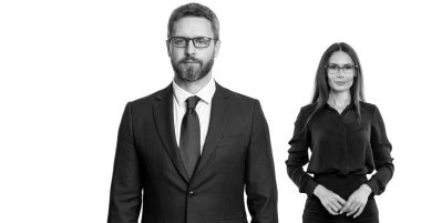 Başarılı ortaklık. İş ekibi başarısı. İş ortağı beyazla izole edilmiş. Takım elbiseli iki iş adamı. İş ekibi çalışması ve işbirliği. Ortaklık kavramı. Ortak takımı. reklam.