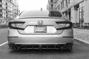 New York City, ABD - 15 Mart 2024: Honda Accord modern otomobili.