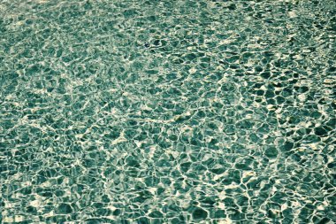 rippled sea water blue color in summer resort.