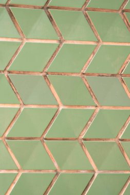 Kiremit elmas şekilli. Seramik karo geometrik arka plan. Geometrik arka plan. Geometrik şablon arka planı. Geometrik mimari. Döşeme şekli arkaplanı. Geometrik eşkenar dörtgen şekli.