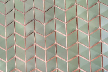 Döşeme şekli arkaplanı. Geometrik şekil. Döşeme duvar tasarımı. Seramik karo geometrik arka plan. Geometrik arka plan. Geometrik şablon arka planı. Geometrik mimari. Tasarım tekrarlanıyor.