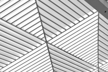 Geometrik mimari. Geometrik soyut mimari arka plan. Soyut mimari tasarım. Soyut arkaplan. Mimari geometrik arka plan. Teknolojik metal ızgara yapısı.