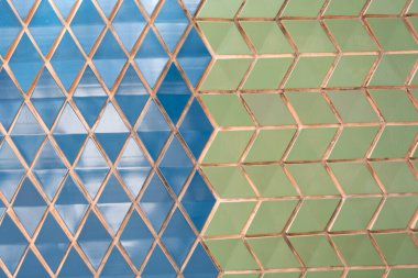 Kiremit elmas şekilli. Seramik karo geometrik arka plan. Geometrik arka plan. Geometrik şablon arka planı. Geometrik mimari. Döşeme şekli arkaplanı. Geometrik eşkenar dörtgen şekli.