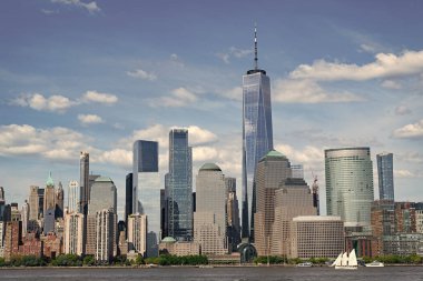 New York şehir mimarisi. New York şehri metropolü. ABD 'de New York' ta. New York sokaklarında. Aşağı Manhattan silueti. New Jersey 'den New York. Manhattan şehir merkezi..