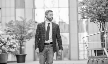 Girişimcinin başarısı. Ofis müdürü. Şehirde yürüyen bir iş adamı. Takım elbiseli bir iş adamı. Olgun bir iş adamı. İşletme patronu. Wall Street başarısı. Başarılı bir iş..