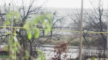 Şehrin yolundaki trafiğin zamanlaması, üst manzara