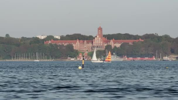 Flensburg Alemania Septiembre 2023 Escuela Naval Mrwik Edificio Histórico Escuela — Vídeos de Stock