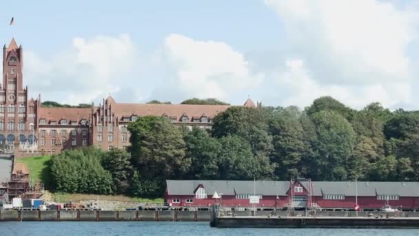 フレンズバーグ ドイツ 2023年8月20日 バルト海沿岸の水兵学校 — ストック動画