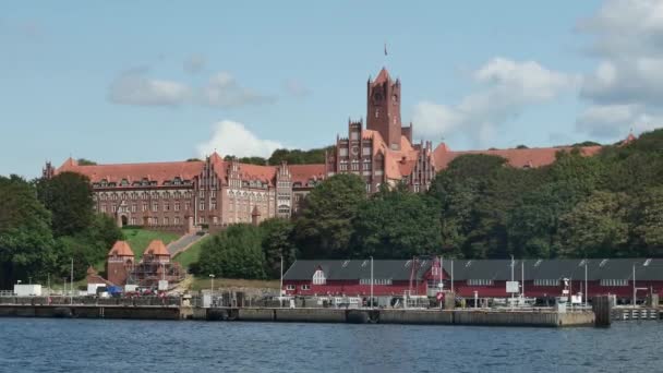Flensburg Germania Agosto 2023 Scuola Vela Costruita Nel 1910 Vista — Video Stock