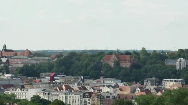 Flensburg Alemanha Agosto 2023 Bela Vista Cima Cidade Alemã Flensburg — Vídeo de Stock