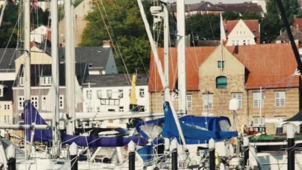 Flensburg Duitsland Augustus 2023 Passagiersstoomboot Alexandra Drijvend Oriëntatiepunt Van Flensburg — Stockvideo