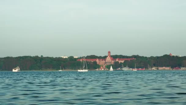 Flensburg Almanya Eylül 2023 Kuzey Almanya Daki Eski Deniz Okulu — Stok video