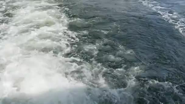 Traces Sur Eau Mer Exploitation Une Hélice Navire Lors Une — Video