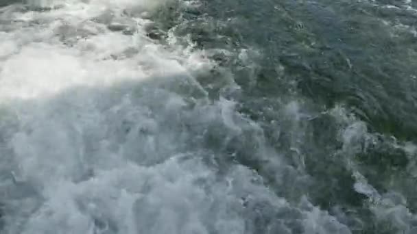 Traces Sur Eau Mer Provenant Exploitation Une Hélice Navire — Video